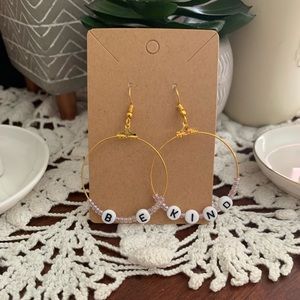 *3 for $20* “Be Kind” Beaded Hoop Earrings